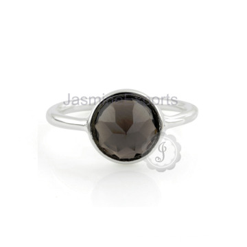 Beautiful Smoky Quartz Gemstone New Design Ladies Finger Ring For Women In Wholesale